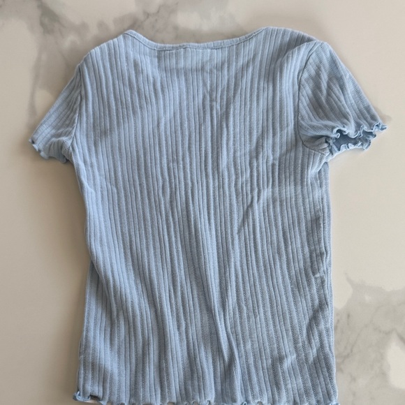 GAP Kids Sky Blue Ribbed Tee - Picture 3 of 3